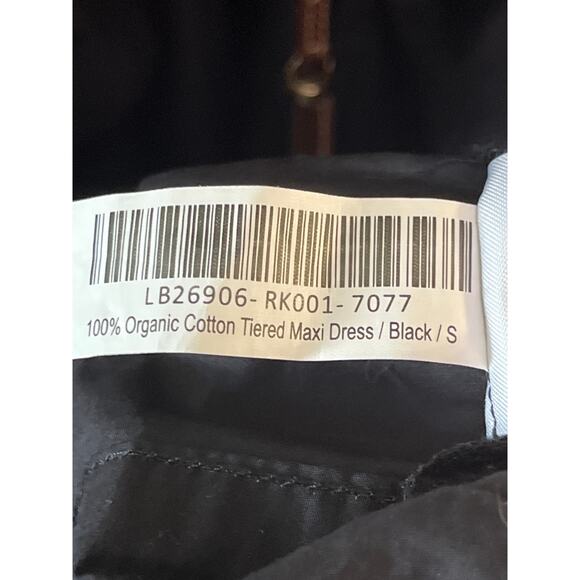 Quince Organic Cotton Tiered Maxi Dress Black Size S NWT - Picture 6 of 7